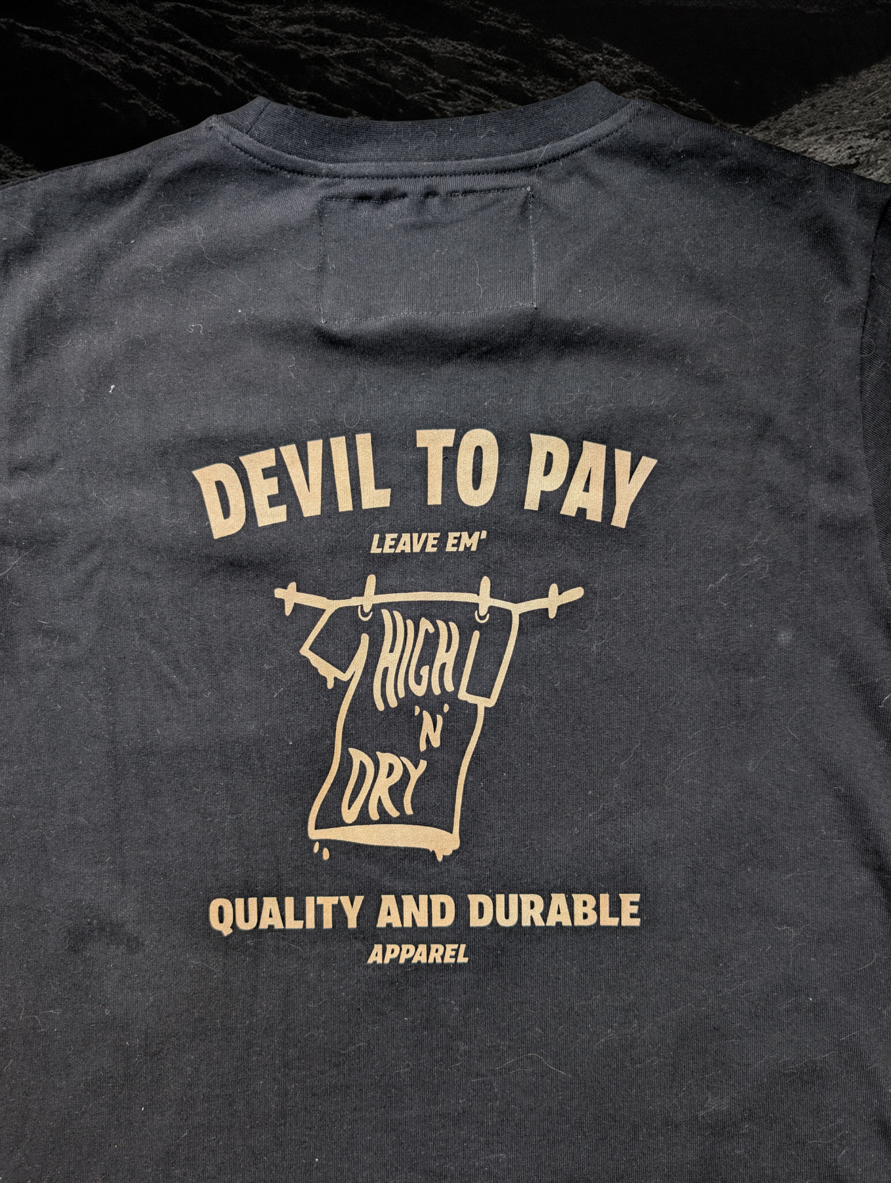 'High And Dry' T-Shirt- Black