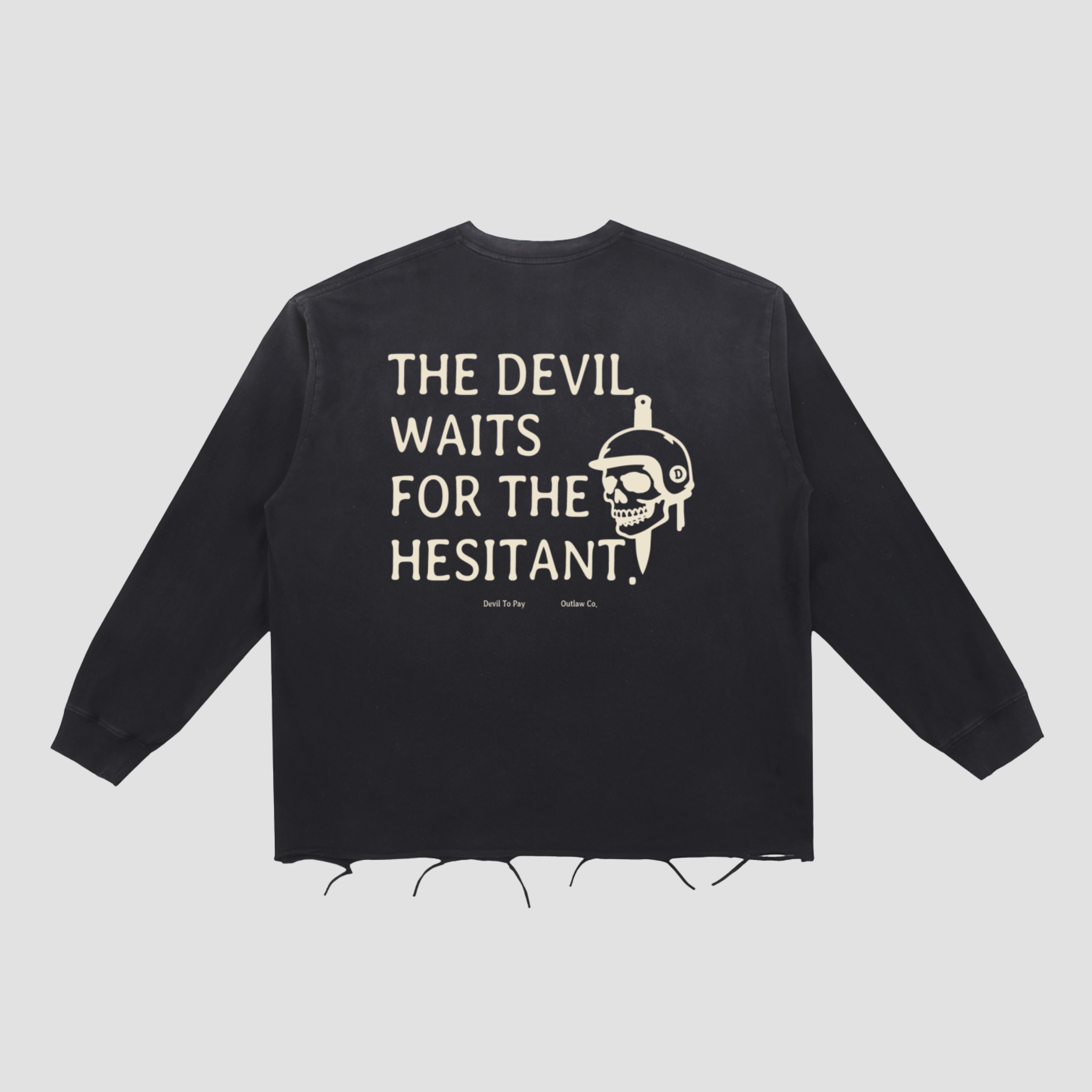The 'Devil Waits' Distressed Longsleeve T-shirt