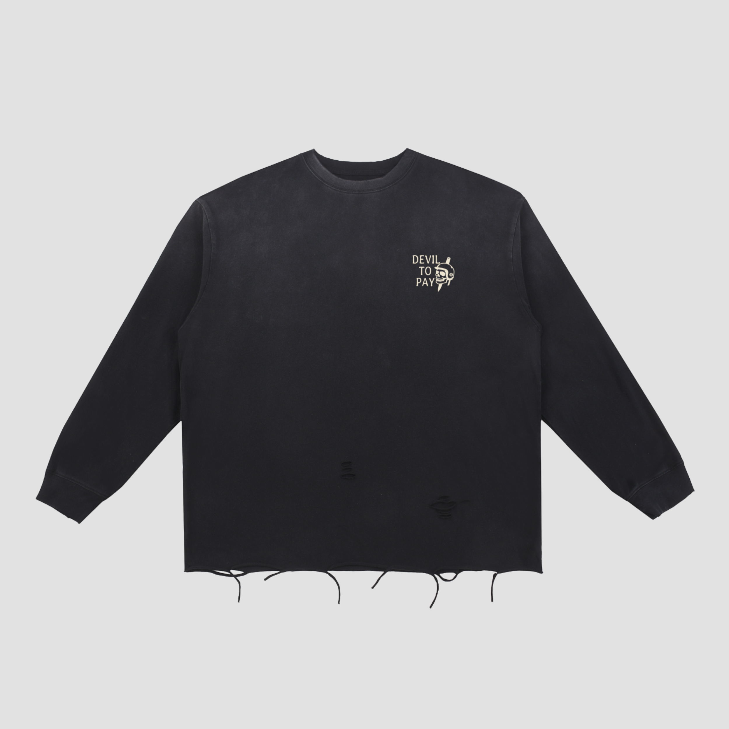 The 'Devil Waits' Distressed Longsleeve T-shirt