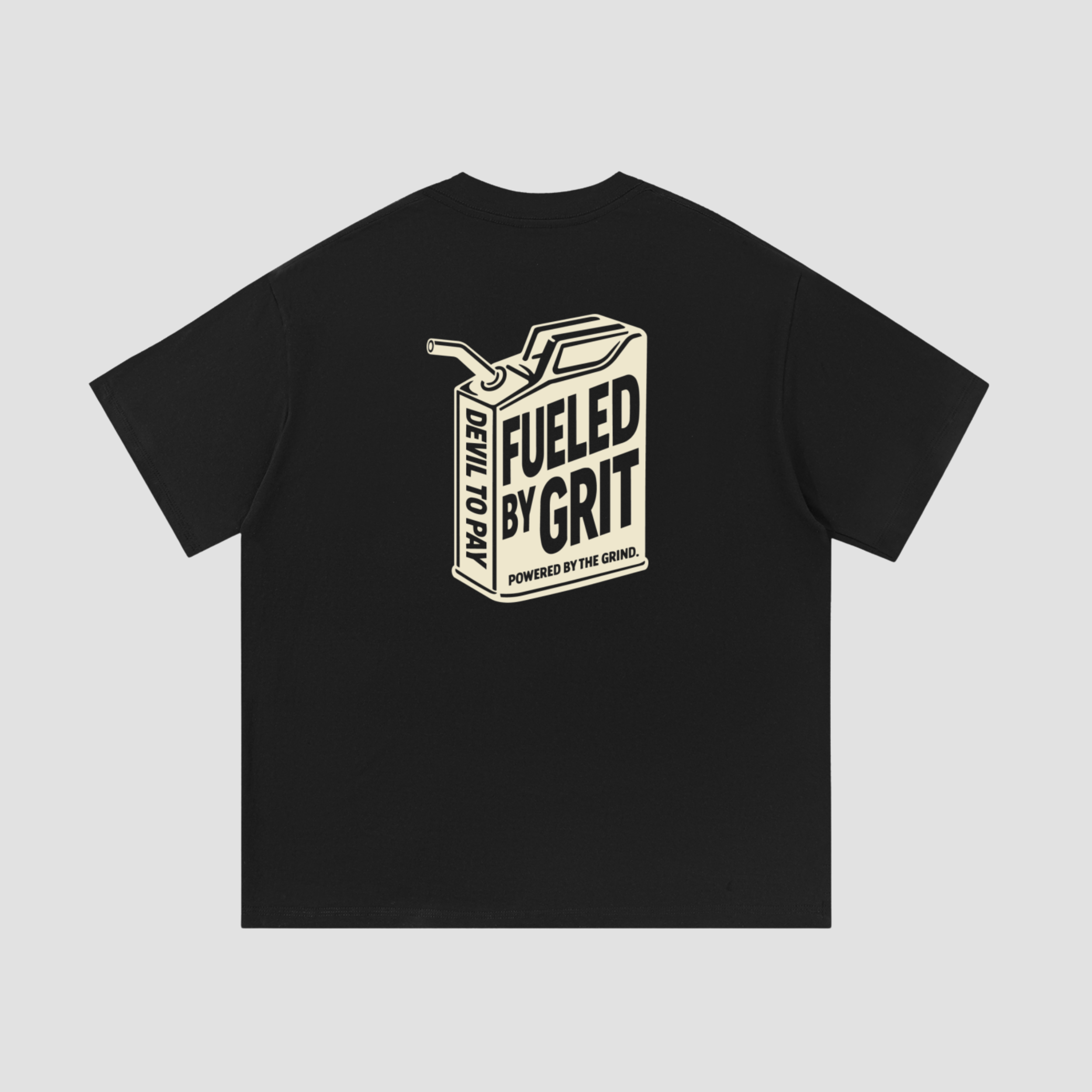 'Fueled By Grit' T-Shirt - Black