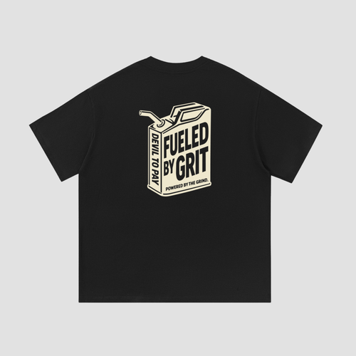 'Fueled By Grit' T-Shirt - Black