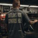 'Outlaws Ride' T-Shirt - Dark Grey