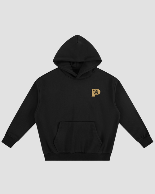 011 - Sweat à capuche court en polaire - Noir