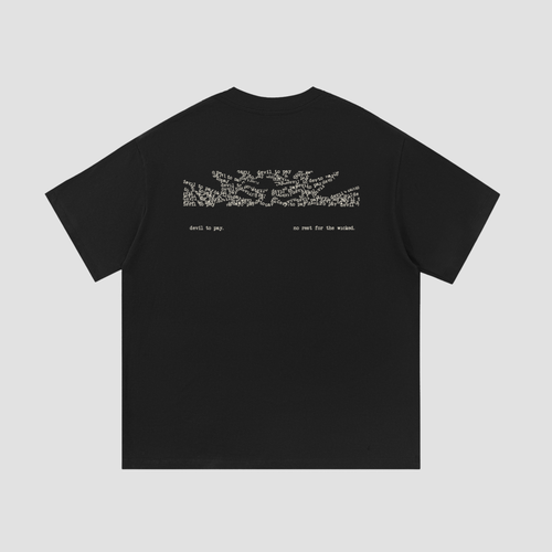 'Late Night Memo' T-Shirt - Black