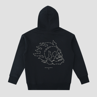 012 - Sweat à capuche machine à écrire - Noir