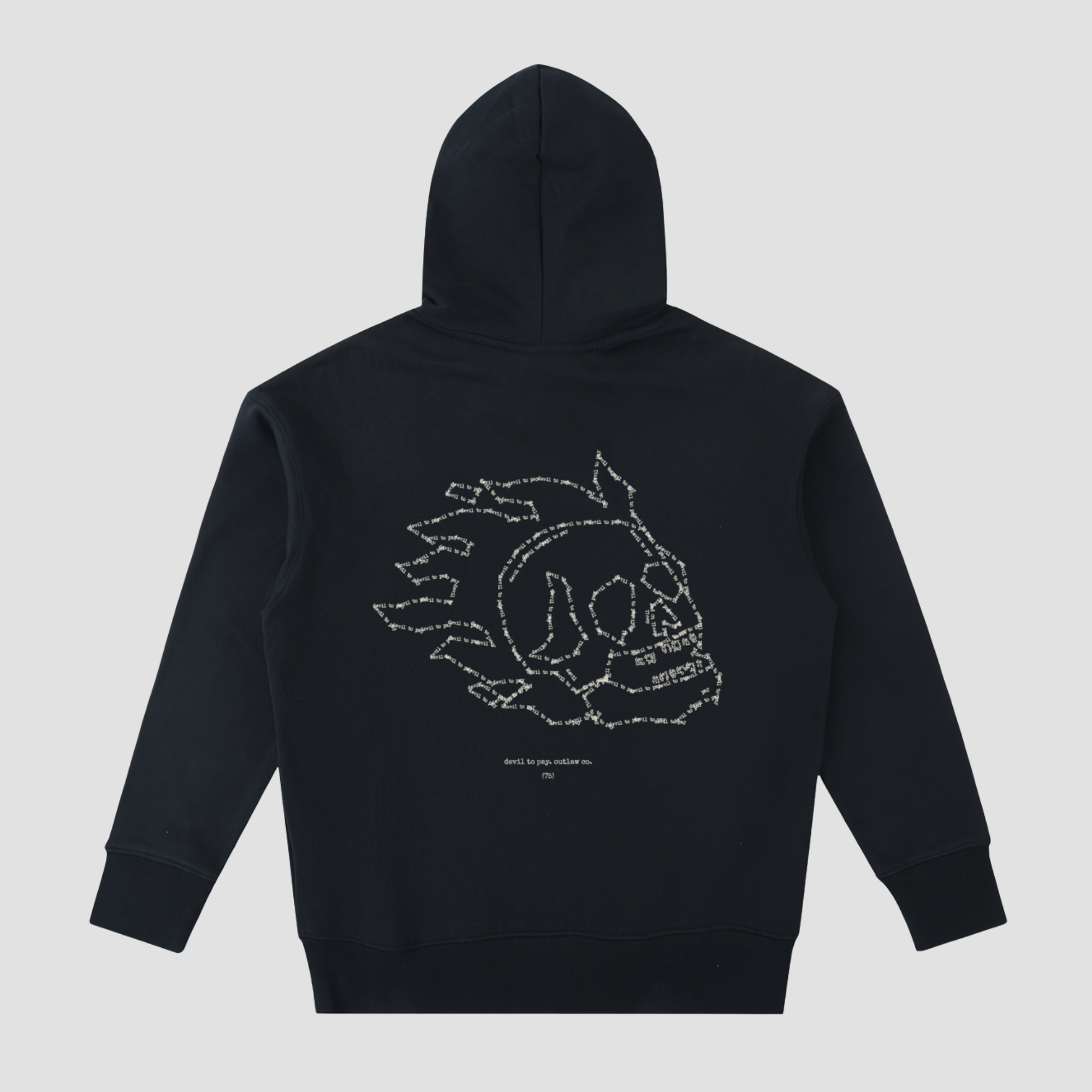 012 - Sweat à capuche machine à écrire - Noir