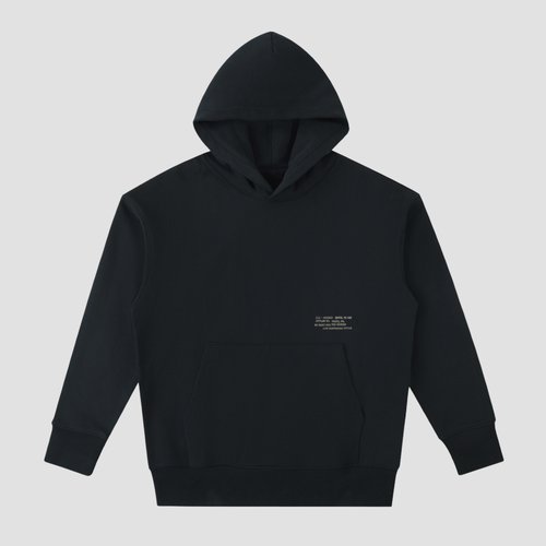 012 - Sweat à capuche machine à écrire - Noir