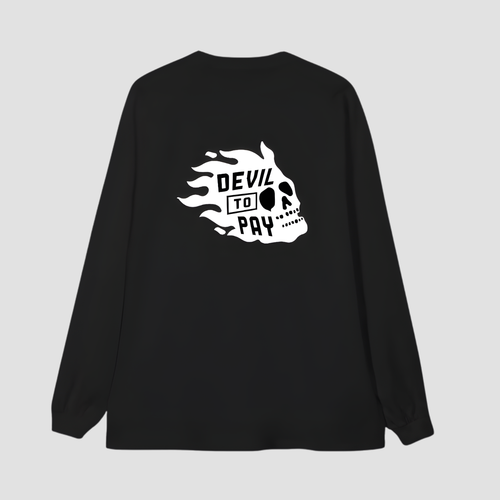 T-shirt à manches longues oversize - Noir. 