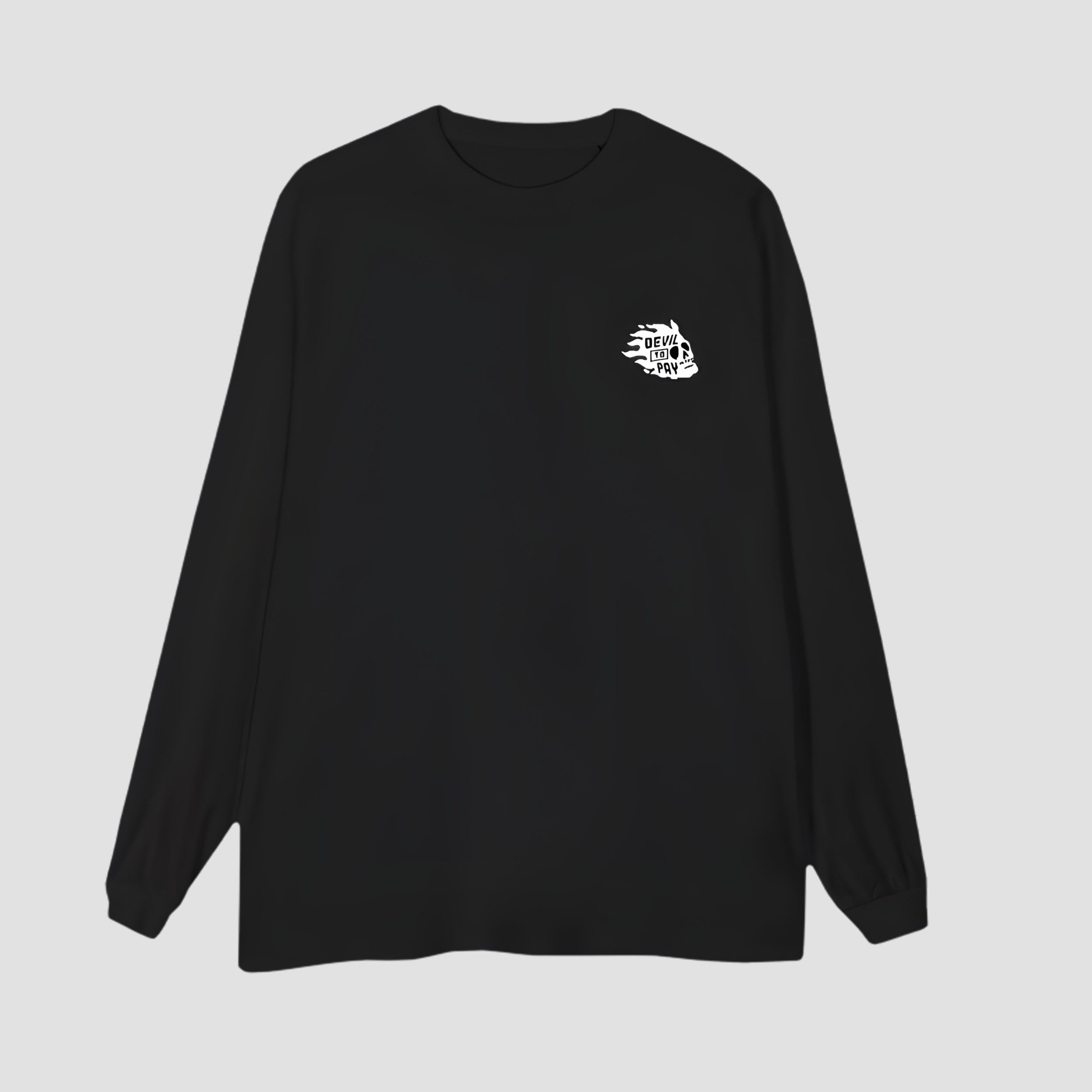 T-shirt à manches longues oversize - Noir. 