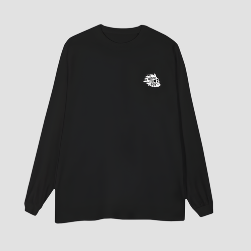 T-shirt à manches longues oversize - Noir. 