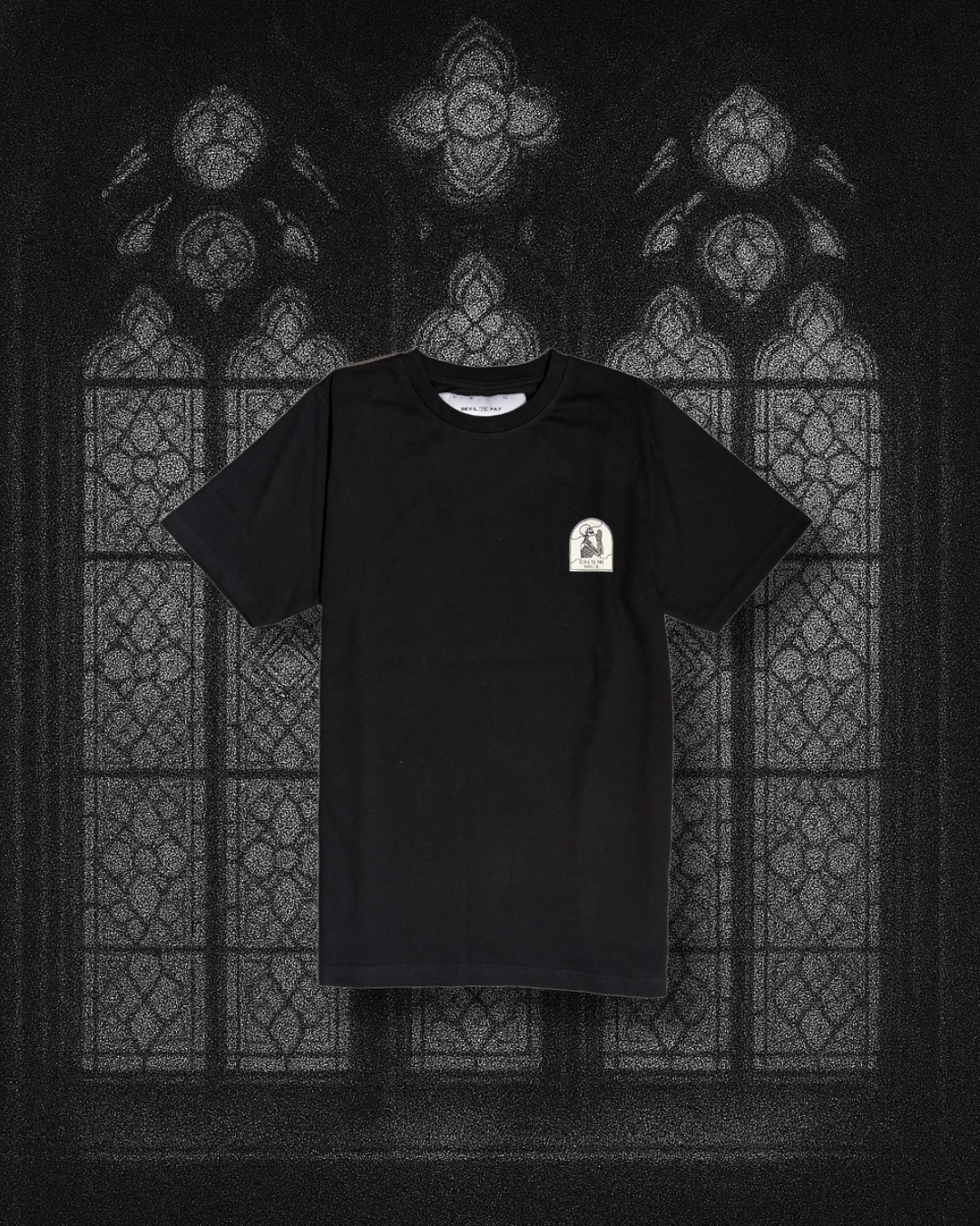 T-shirt « Priez le diable » - Noir.