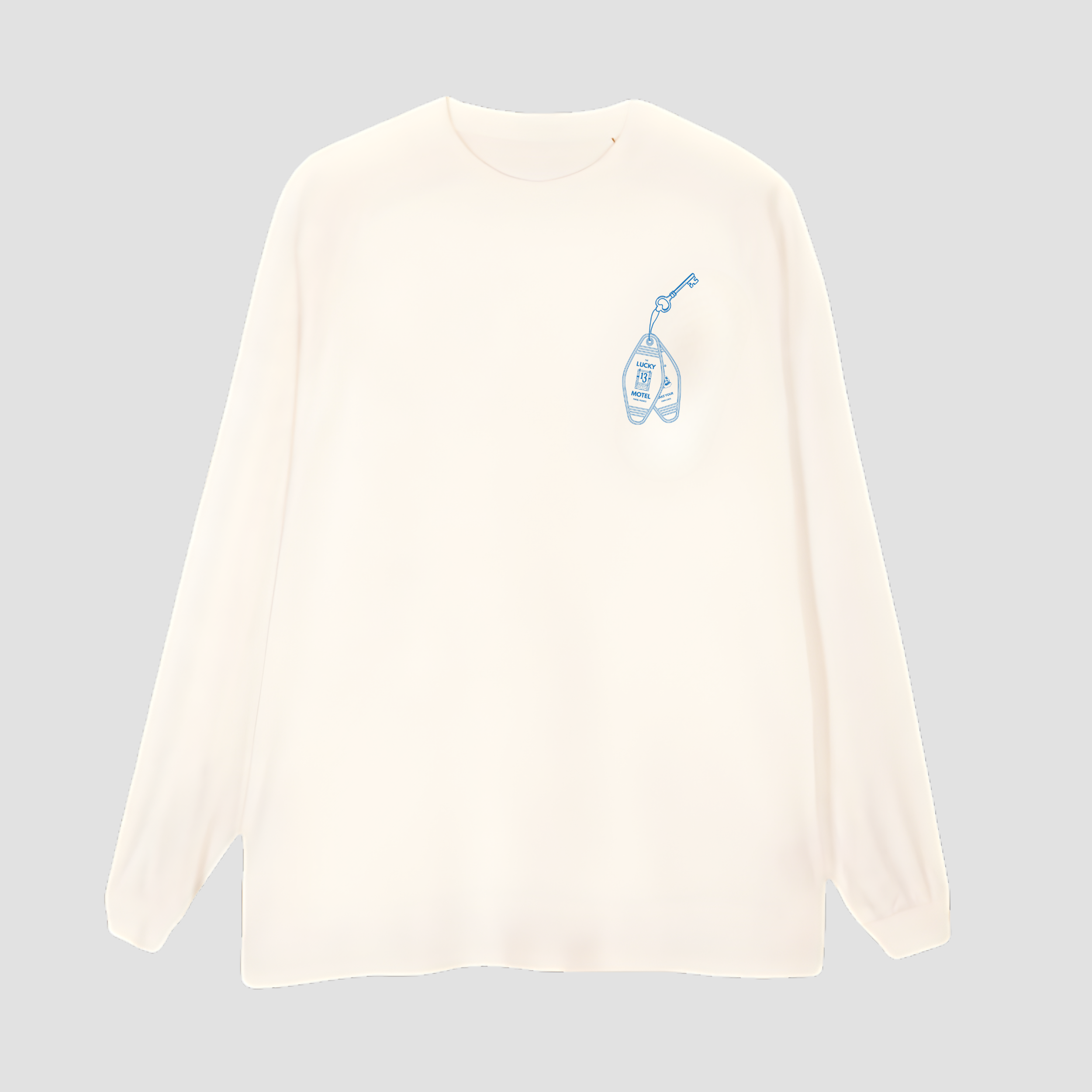 Manches longues oversize Lucky 13 - Blanc vintage 