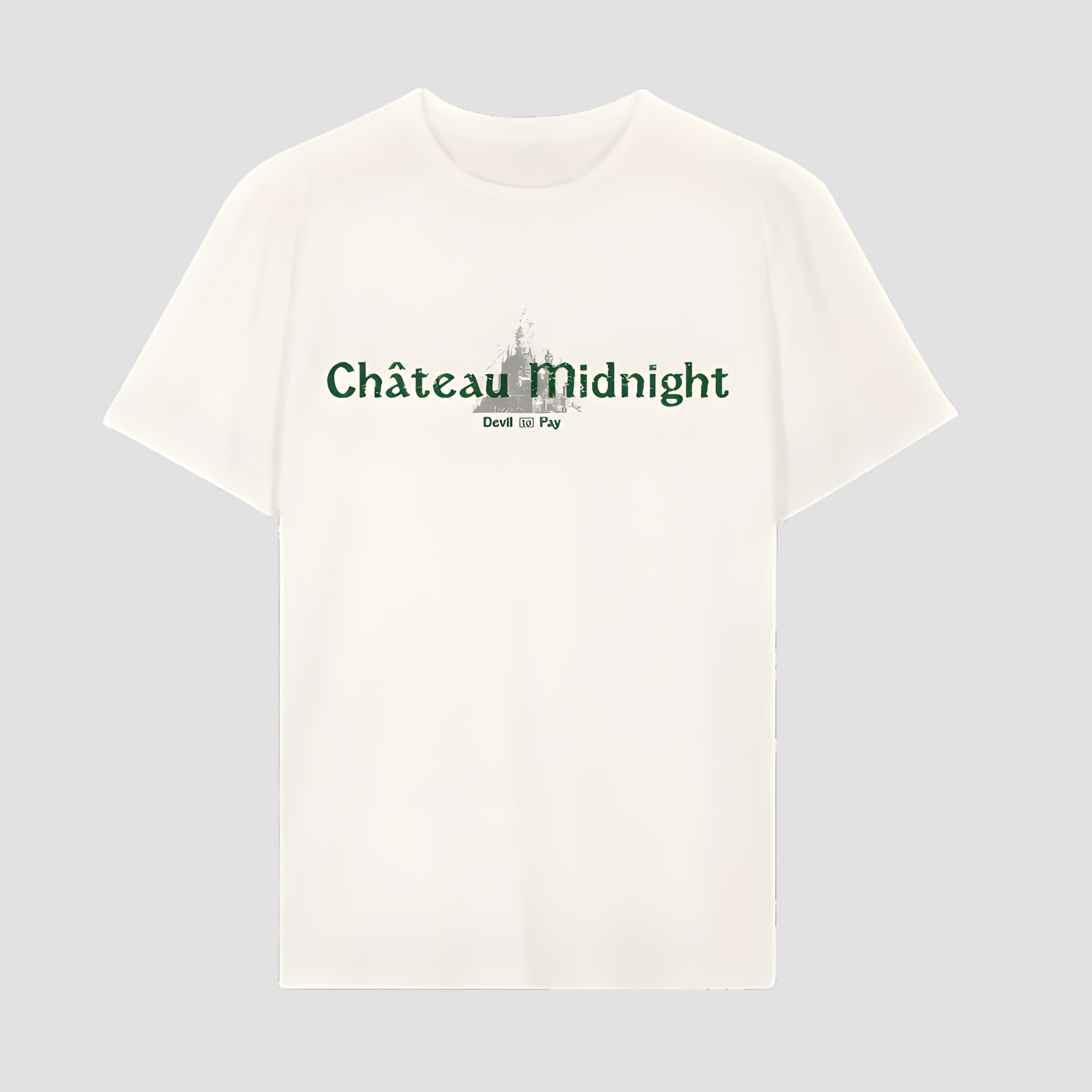 T-shirt « Château Minuit » - Blanc vintage