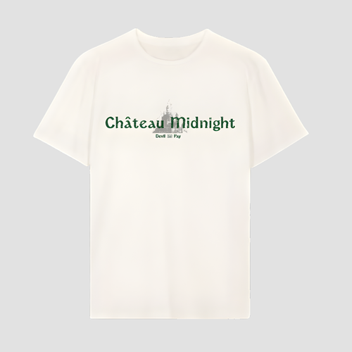 T-shirt « Château Minuit » - Blanc vintage