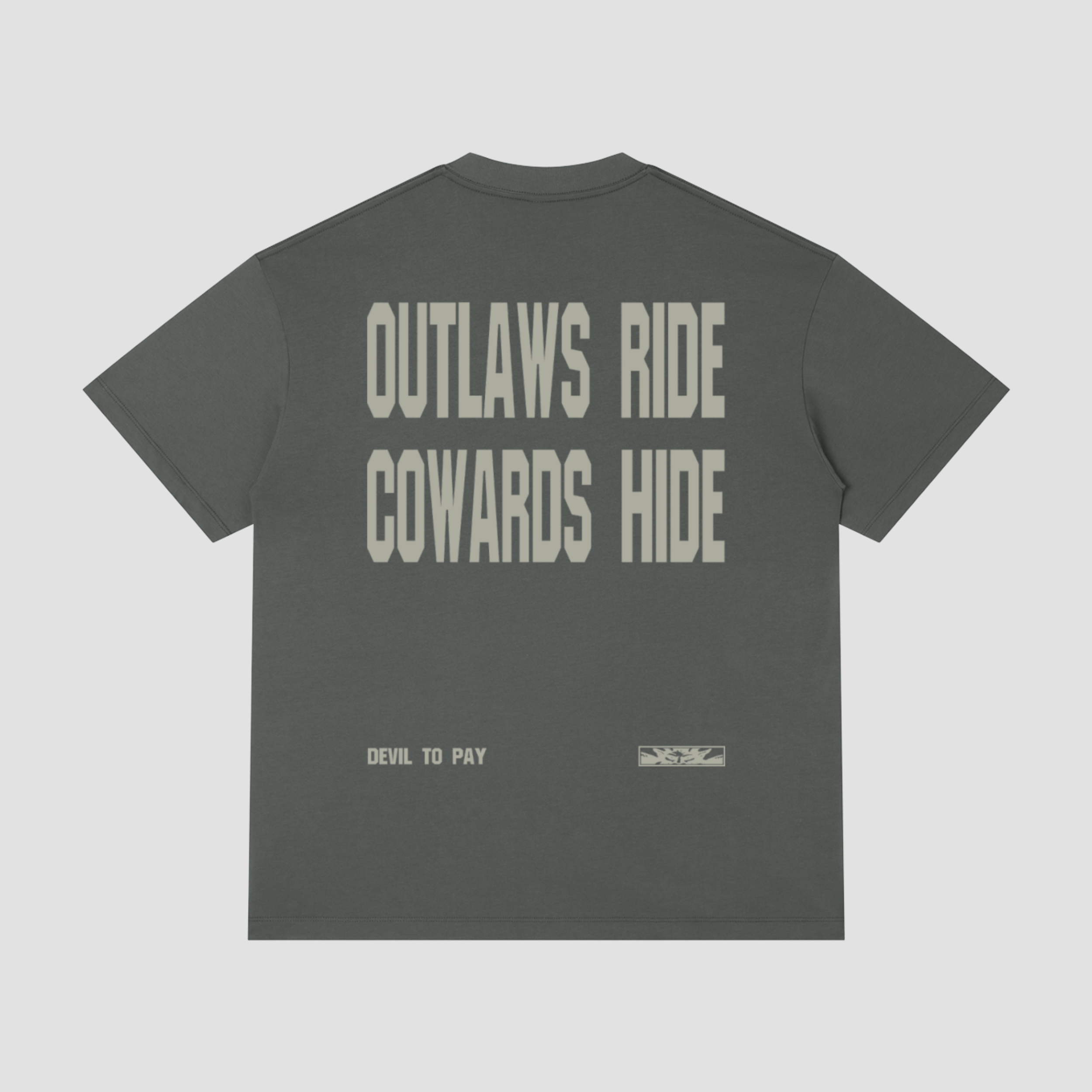 'Outlaws Ride' T-Shirt - Dark Grey