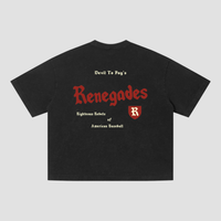 The 'Renegades' Boxy T-Shirt - Washed Black