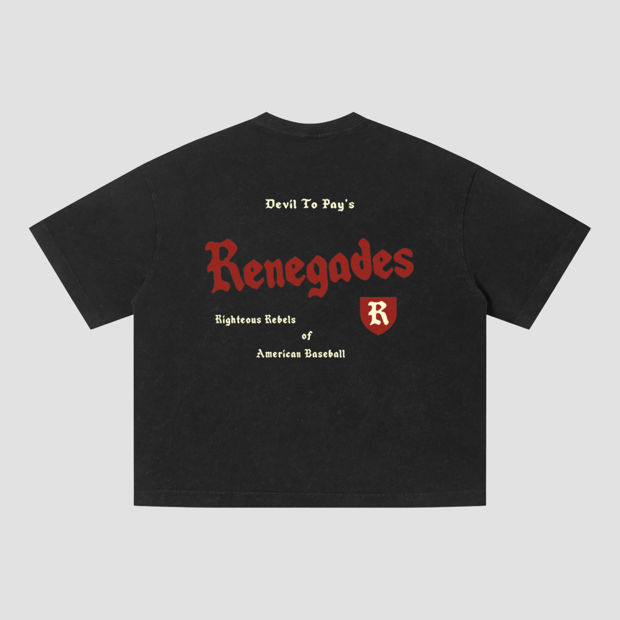 The 'Renegades' Boxy T-Shirt - Washed Black