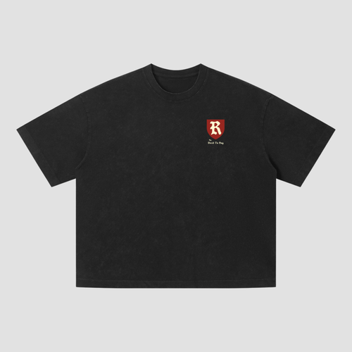 The 'Renegades' Boxy T-Shirt - Washed Black
