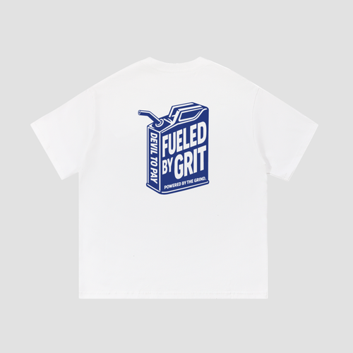'Fueled By Grit' T-Shirt - White