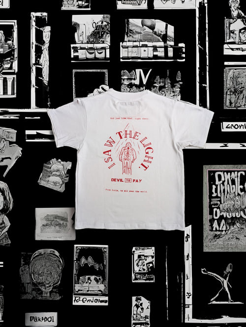 T-shirt « J'ai vu la lumière » - Blanc