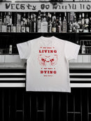 'Get Busy Living' T-Shirt - White