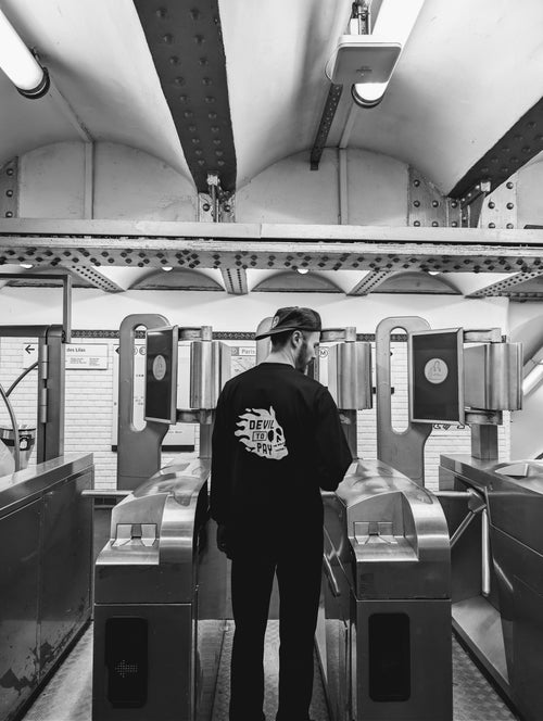 T-shirt à manches longues oversize - Noir. 