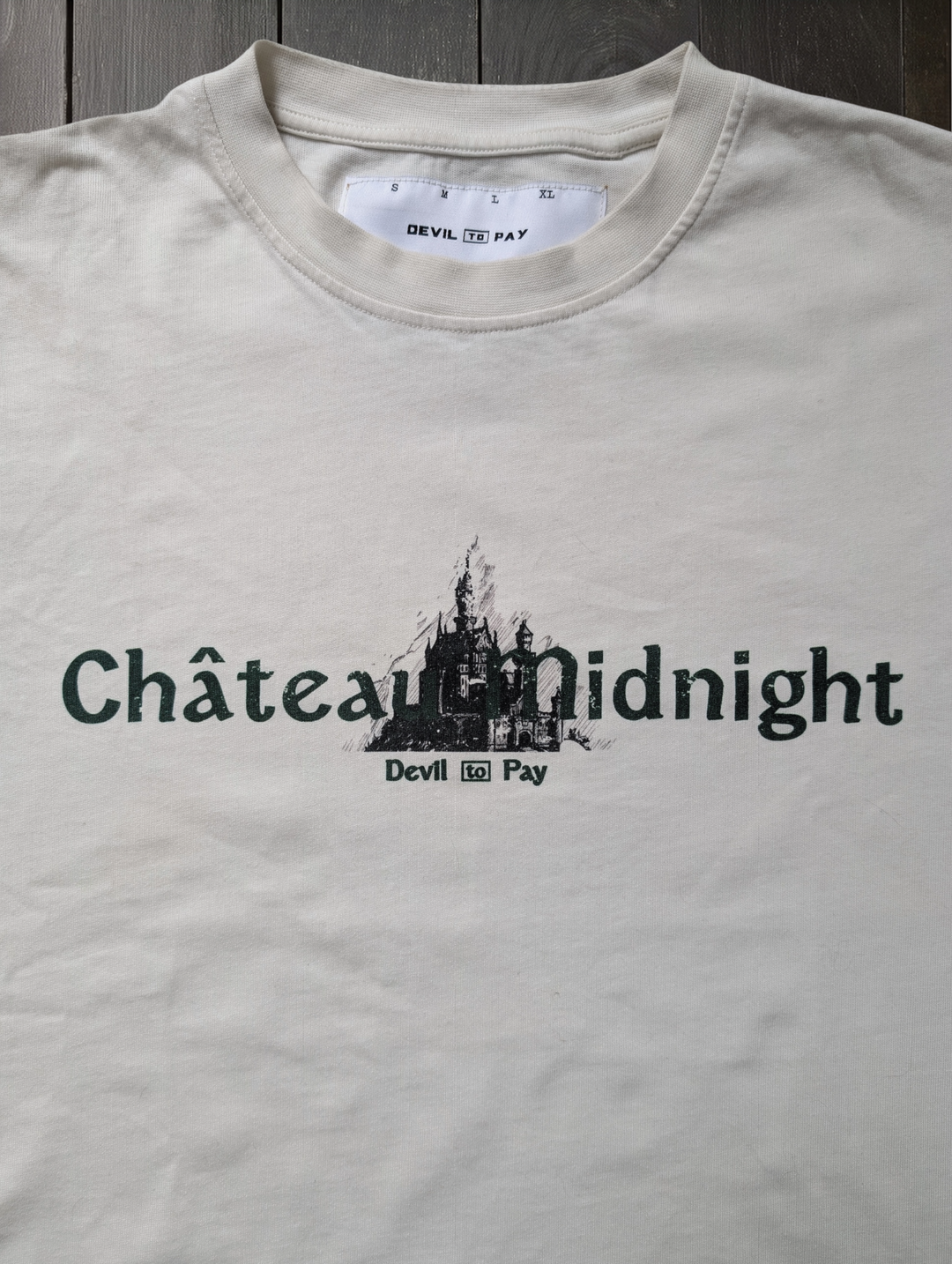 T-shirt « Château Minuit » - Blanc vintage
