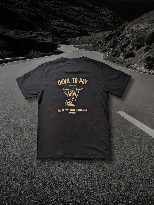 'High And Dry' T-Shirt- Black